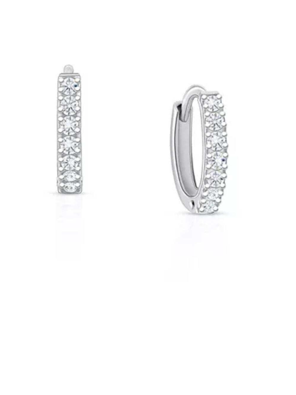 Tiny blessings sterling silver hoop earrings